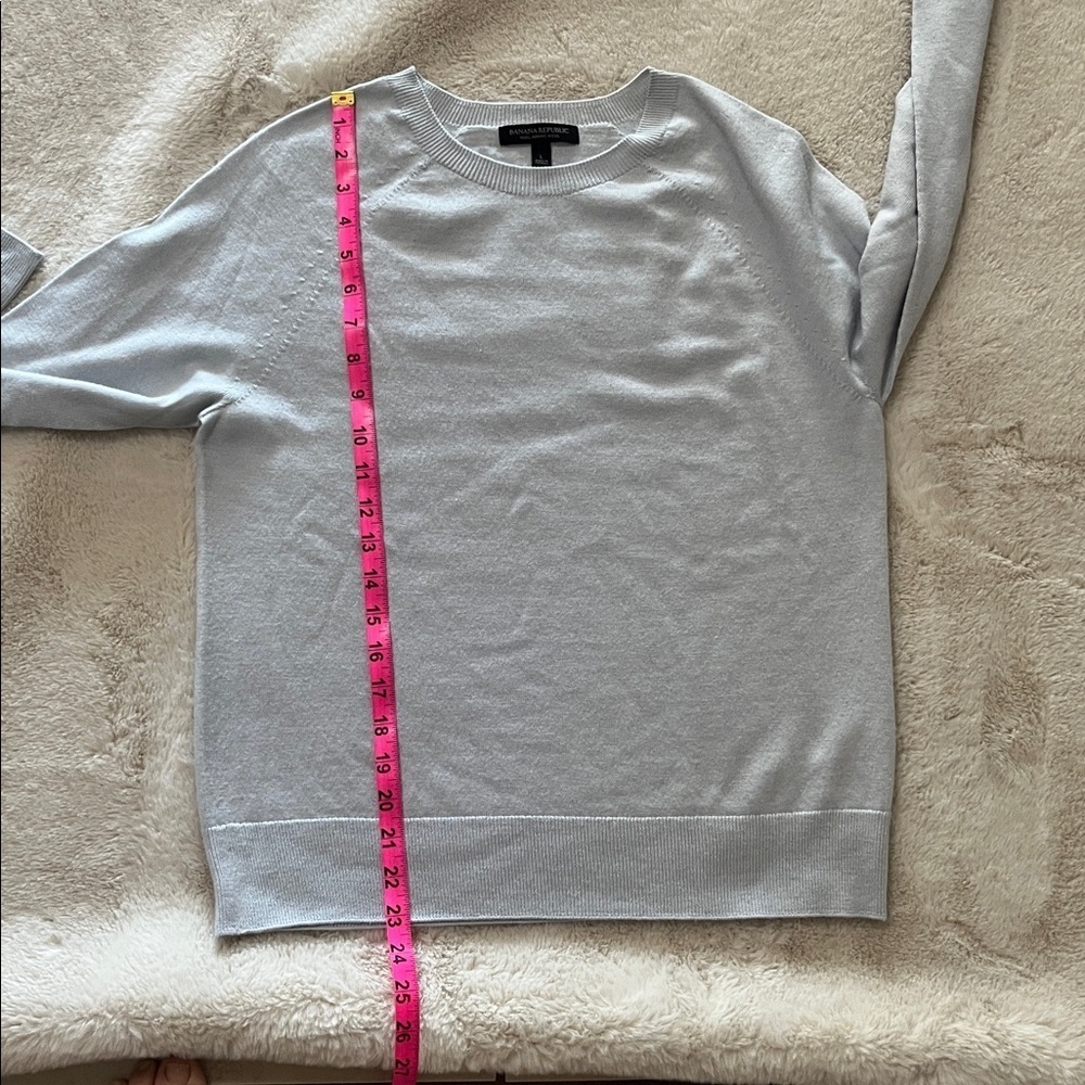 Banana Republic Soft blue Merino Wool Sweater - Picture 6 of 8